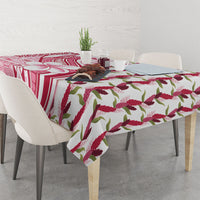 Samoa Teuila Tablecloth White Samoan Siapo Motifs