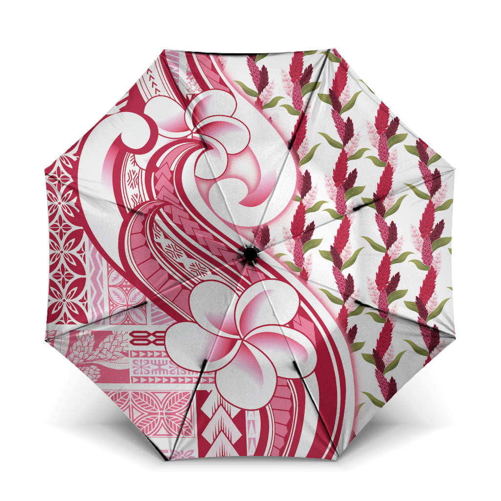 Samoa Teuila Umbrella White Samoan Siapo Motifs