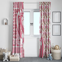 Samoa Teuila Window Curtain White Samoan Siapo Motifs