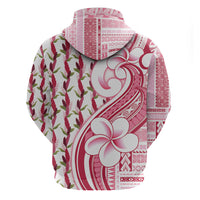 Samoa Teuila Zip Hoodie White Samoan Siapo Motifs LT05 - Polynesian Pride