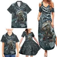 Hawaii Mo'o Lizard God Family Matching Summer Maxi Dress and Hawaiian Shirt Polynesian Style LT05 - Polynesian Pride
