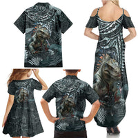 Hawaii Mo'o Lizard God Family Matching Summer Maxi Dress and Hawaiian Shirt Polynesian Style LT05 - Polynesian Pride