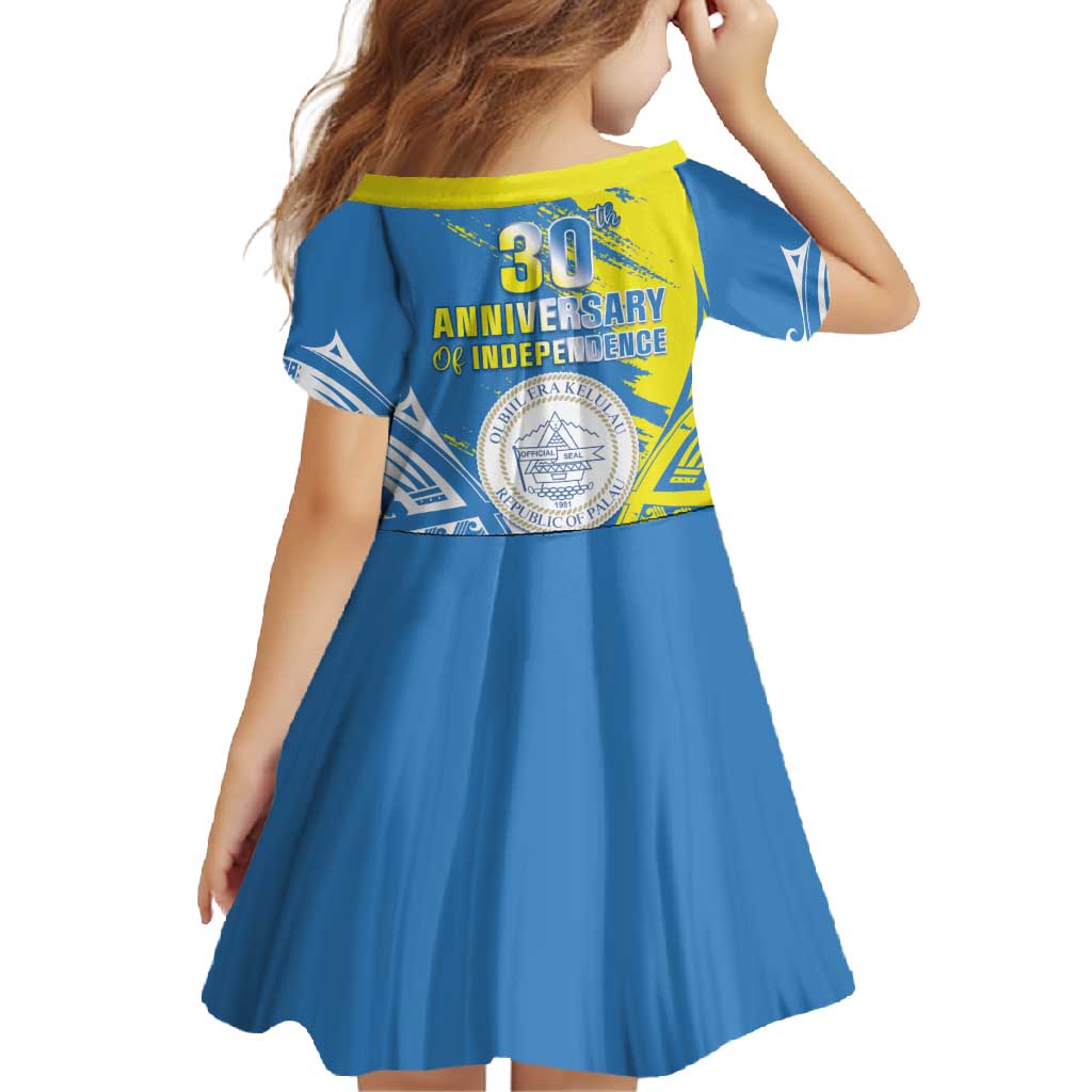 Palau Independence Day Family Matching Off Shoulder Maxi Dress and Hawaiian Shirt Happy 30th Anniversary LT05 - Polynesian Pride