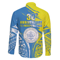 Palau Independence Day Family Matching Off Shoulder Short Dress and Hawaiian Shirt Happy 30th Anniversary LT05 - Polynesian Pride