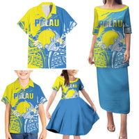 Palau Independence Day Family Matching Puletasi and Hawaiian Shirt Happy 30th Anniversary LT05 - Polynesian Pride