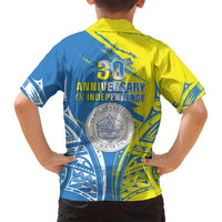Palau Independence Day Family Matching Tank Maxi Dress and Hawaiian Shirt Happy 30th Anniversary LT05 - Polynesian Pride