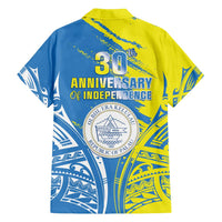Palau Independence Day Family Matching Tank Maxi Dress and Hawaiian Shirt Happy 30th Anniversary LT05 - Polynesian Pride