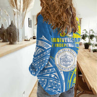 Palau Independence Day Women Casual Shirt Happy 30th Anniversary LT05 - Polynesian Pride