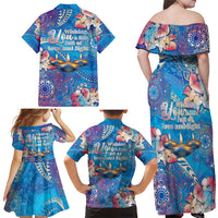 Happy Diwali Festival Family Matching Off Shoulder Maxi Dress and Hawaiian Shirt Diya Lamp Rangoli With Polynesian Pattern LT05 - Polynesian Pride