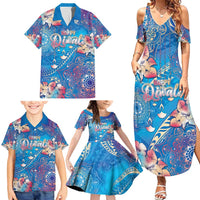 Happy Diwali Festival Family Matching Summer Maxi Dress and Hawaiian Shirt Diya Lamp Rangoli With Polynesian Pattern LT05 - Polynesian Pride