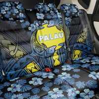 Palau Back Car Seat Cover Polynesian Dolphin Tropical Hibiscus Style