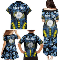 Personalised Palau Family Matching Puletasi and Hawaiian Shirt Polynesian Dolphin Tropical Hibiscus Style LT05 - Polynesian Pride