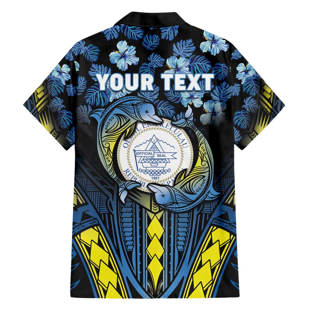 Personalised Palau Family Matching Short Sleeve Bodycon Dress and Hawaiian Shirt Polynesian Dolphin Tropical Hibiscus Style LT05 - Polynesian Pride