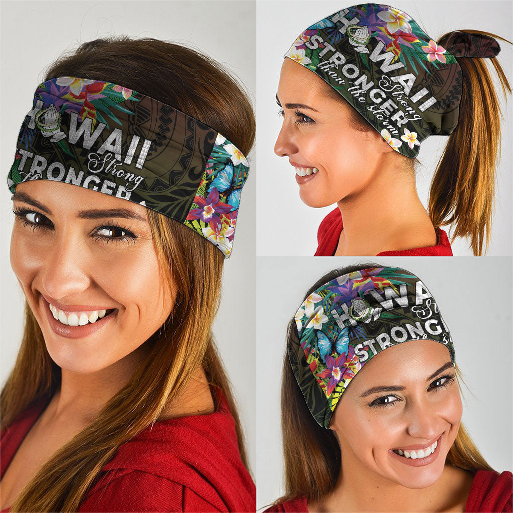 Hawaii Strong Neck Gaiter Polynesian Tribal Tropical Flowers
