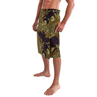 Indonesian Parang Batik Lavalava Yellow Floral Pattern