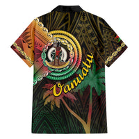 Vanuatu Espiritu Santo Island Family Matching Off Shoulder Short Dress and Hawaiian Shirt Beach Landscape LT05 - Polynesian Pride