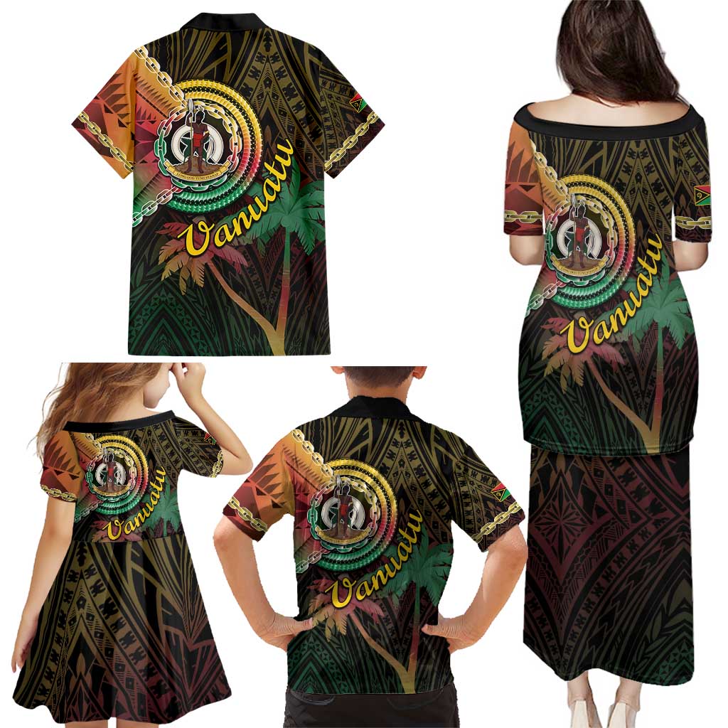Vanuatu Espiritu Santo Island Family Matching Puletasi and Hawaiian Shirt Beach Landscape LT05 - Polynesian Pride