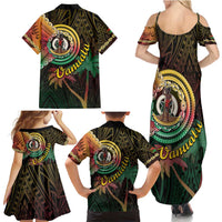 Vanuatu Espiritu Santo Island Family Matching Summer Maxi Dress and Hawaiian Shirt Beach Landscape LT05 - Polynesian Pride
