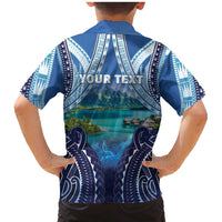 Personalised French Polynesia Bora Bora Family Matching Mermaid Dress and Hawaiian Shirt Beach Landscape Polynesian Style LT05 - Polynesian Pride