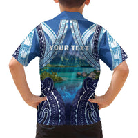 Personalised French Polynesia Bora Bora Family Matching Off Shoulder Short Dress and Hawaiian Shirt Beach Landscape Polynesian Style LT05 - Polynesian Pride