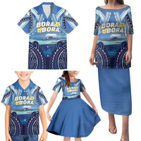 Personalised French Polynesia Bora Bora Family Matching Puletasi and Hawaiian Shirt Beach Landscape Polynesian Style LT05 - Polynesian Pride