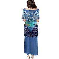 Personalised French Polynesia Bora Bora Family Matching Puletasi and Hawaiian Shirt Beach Landscape Polynesian Style LT05 - Polynesian Pride