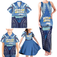 Personalised French Polynesia Bora Bora Family Matching Tank Maxi Dress and Hawaiian Shirt Beach Landscape Polynesian Style LT05 - Polynesian Pride