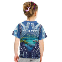 Personalised French Polynesia Bora Bora Kid T Shirt Beach Landscape Polynesian Style LT05 - Polynesian Pride