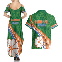 Personalised Marshall Islands Kwajalein Atoll Couples Matching Summer Maxi Dress and Hawaiian Shirt Polynesian Tribal Tattoo LT05 - Polynesian Pride