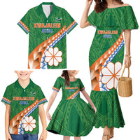 Personalised Marshall Islands Kwajalein Atoll Family Matching Mermaid Dress and Hawaiian Shirt Polynesian Tribal Tattoo LT05 - Polynesian Pride