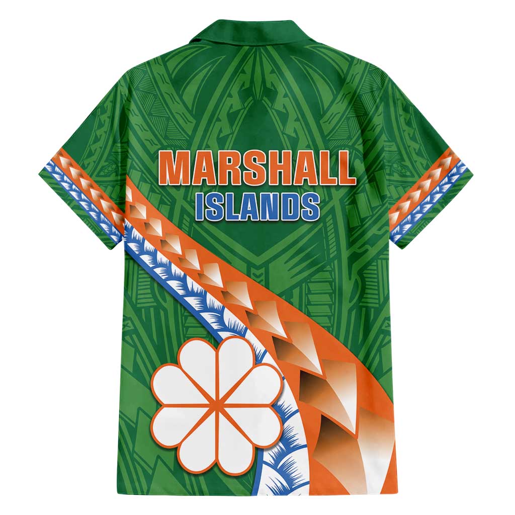 Personalised Marshall Islands Kwajalein Atoll Family Matching Short Sleeve Bodycon Dress and Hawaiian Shirt Polynesian Tribal Tattoo LT05 - Polynesian Pride