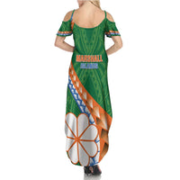 Personalised Marshall Islands Kwajalein Atoll Family Matching Summer Maxi Dress and Hawaiian Shirt Polynesian Tribal Tattoo LT05 - Polynesian Pride