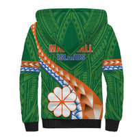 Personalised Marshall Islands Kwajalein Atoll Sherpa Hoodie Polynesian Tribal Tattoo LT05 - Polynesian Pride