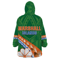 Personalised Marshall Islands Kwajalein Atoll Wearable Blanket Hoodie Polynesian Tribal Tattoo LT05 - Polynesian Pride