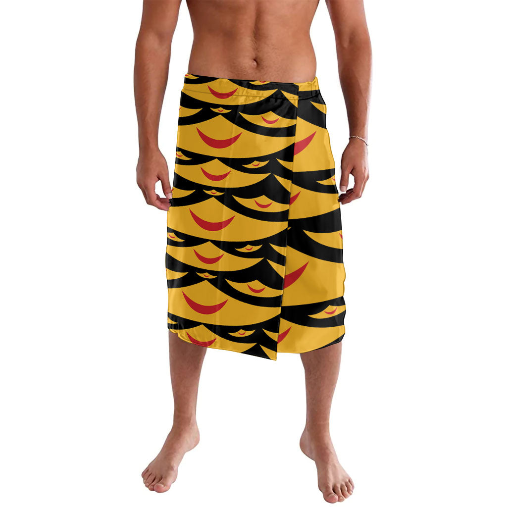 Hawaii Ahu Ula Inspired Lavalava Black Version