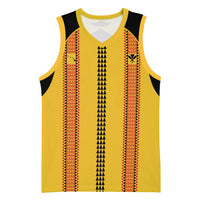 Hawaii Ahu Ula Inspired Basketball Jersey Yellow Version LT05 Unisex Yellow - Polynesian Pride