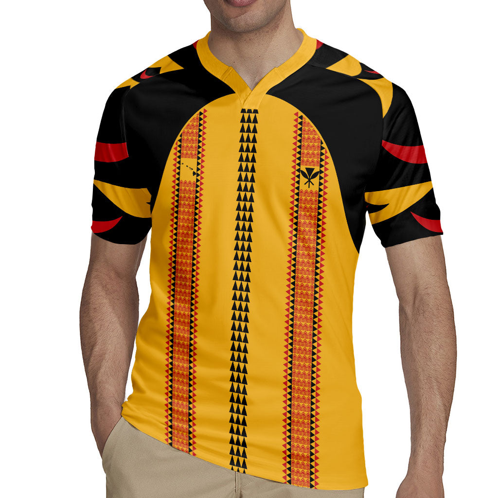 Hawaii Ahu Ula Inspired Rugby Jersey Yellow Version LT05 - Polynesian Pride
