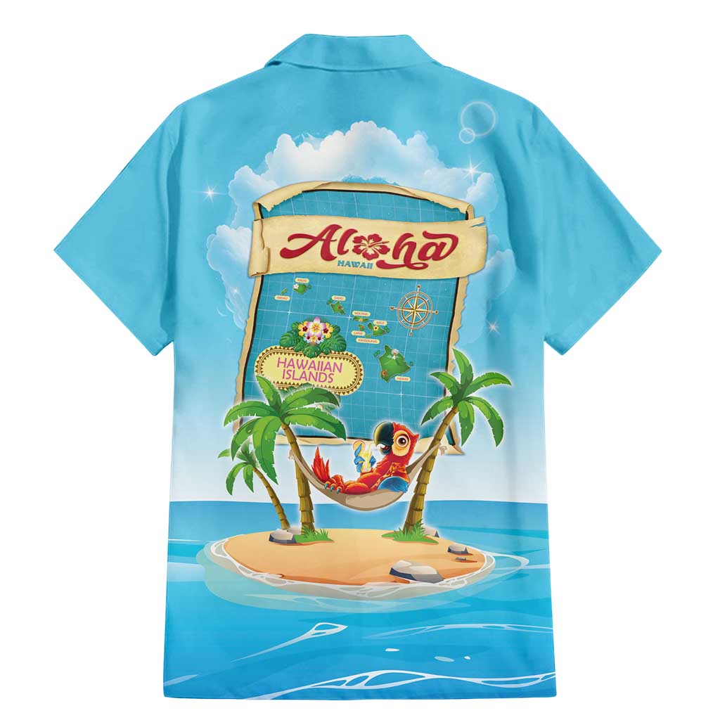 Aloha Hawaii Family Matching Mermaid Dress and Hawaiian Shirt Funny Macaw Parrot Tropical Vibe LT05 - Polynesian Pride