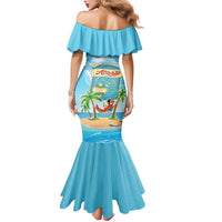Aloha Hawaii Family Matching Mermaid Dress and Hawaiian Shirt Funny Macaw Parrot Tropical Vibe LT05 - Polynesian Pride