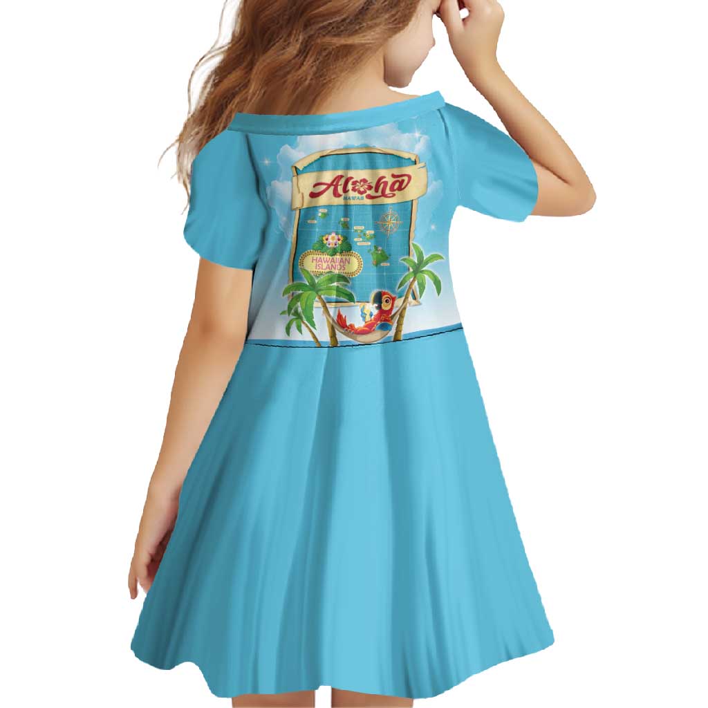 Aloha Hawaii Family Matching Off Shoulder Maxi Dress and Hawaiian Shirt Funny Macaw Parrot Tropical Vibe LT05 - Polynesian Pride