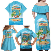 Aloha Hawaii Family Matching Off Shoulder Maxi Dress and Hawaiian Shirt Funny Macaw Parrot Tropical Vibe LT05 - Polynesian Pride