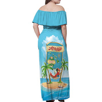 Aloha Hawaii Family Matching Off Shoulder Maxi Dress and Hawaiian Shirt Funny Macaw Parrot Tropical Vibe LT05 - Polynesian Pride