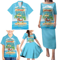 Aloha Hawaii Family Matching Puletasi and Hawaiian Shirt Funny Macaw Parrot Tropical Vibe LT05 - Polynesian Pride