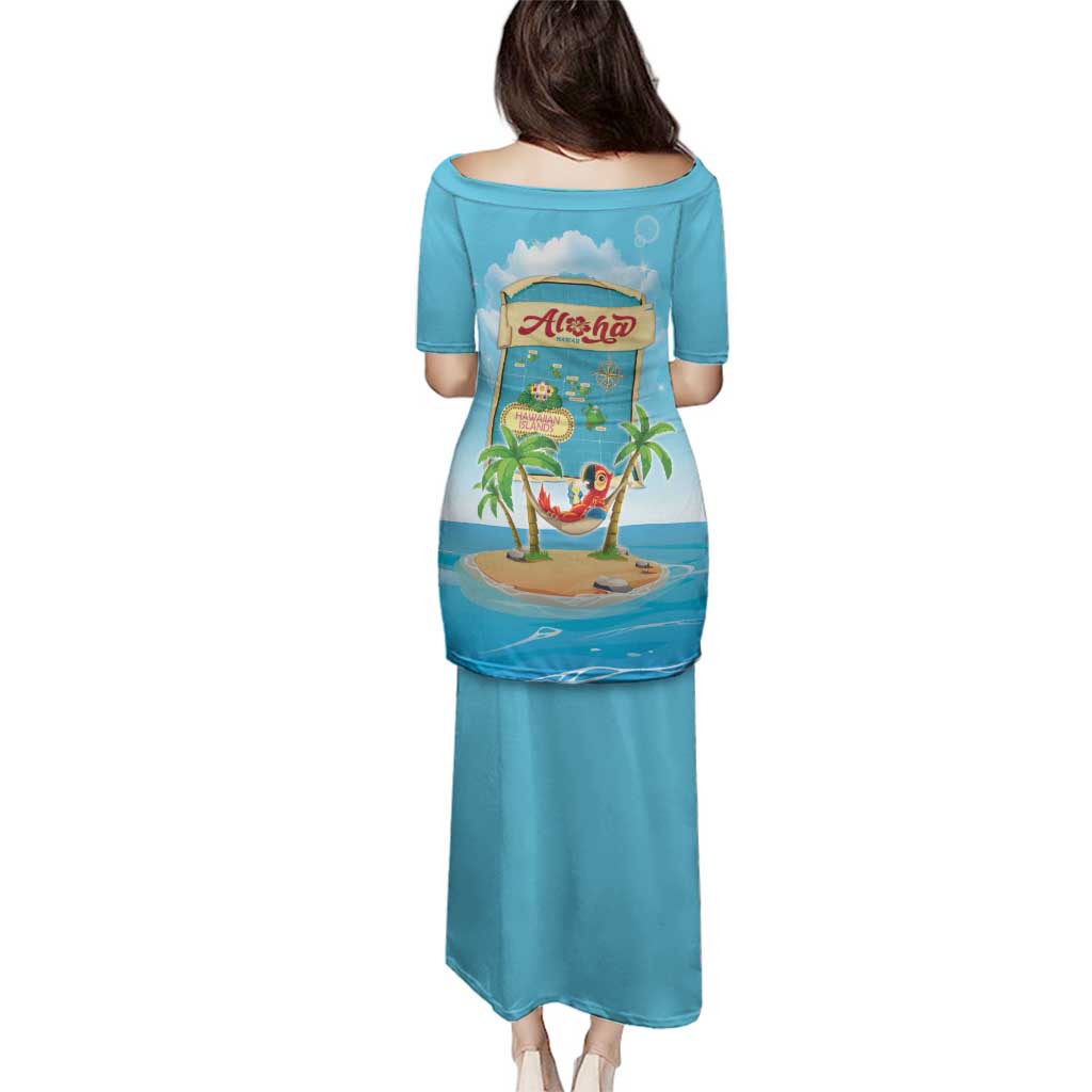 Aloha Hawaii Family Matching Puletasi and Hawaiian Shirt Funny Macaw Parrot Tropical Vibe LT05 - Polynesian Pride