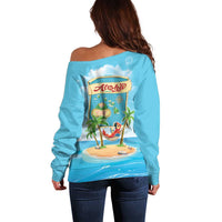 Aloha Hawaii Off Shoulder Sweater Funny Macaw Parrot Tropical Vibe LT05 - Polynesian Pride
