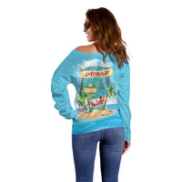 Aloha Hawaii Off Shoulder Sweater Funny Macaw Parrot Tropical Vibe LT05 - Polynesian Pride