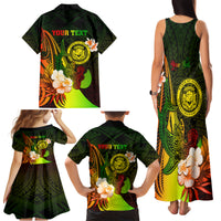 Personalised Hawaii State Motto Family Matching Tank Maxi Dress and Hawaiian Shirt Hawaiian Tribal Reggae Hammerhead Shark LT05 - Polynesian Pride