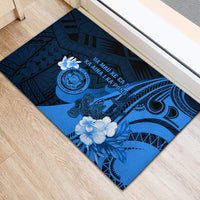 Hawaii State Motto Rubber Doormat Hawaiian Tribal Blue Hammerhead Shark LT05 - Polynesian Pride