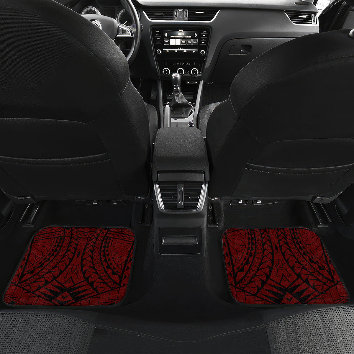 Personalised Hawaii State Motto Car Mats Hawaiian Tribal Red Hammerhead Shark LT05 - Polynesian Pride