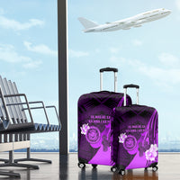 Hawaii State Motto Luggage Cover Hawaiian Tribal Purple Hammerhead Shark LT05 - Polynesian Pride